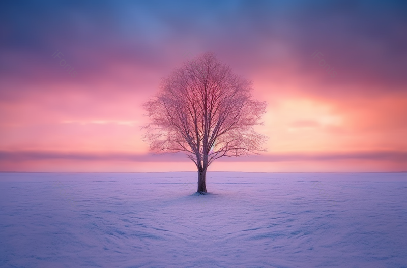 雪地中一棵树高清摄影图,高清,摄影图,摄影图片,图片大全,摄影图免费下载